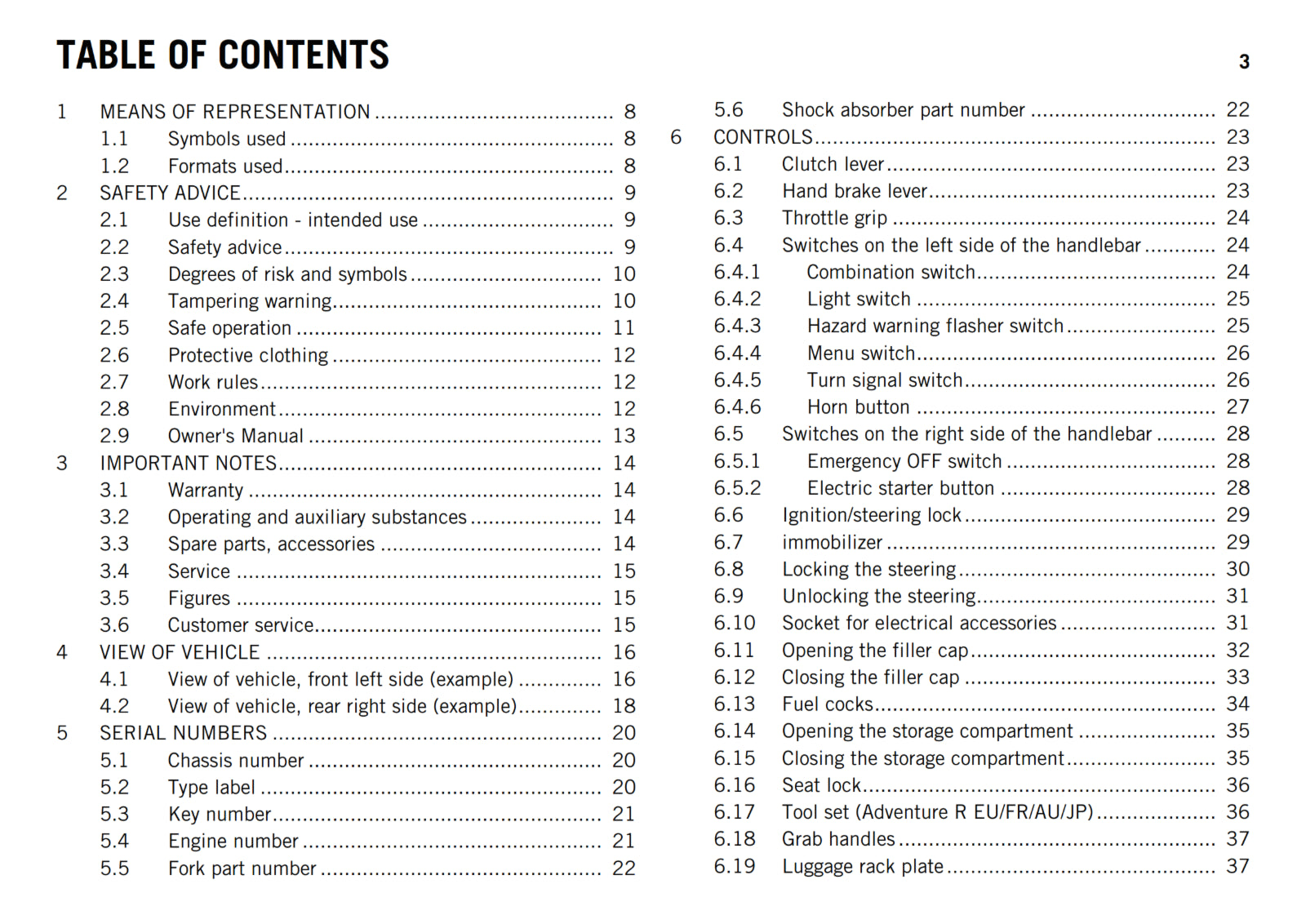 KTM 2015 - 1190 ADVENTURE R - OWNERS MANUAL USER GUIDE