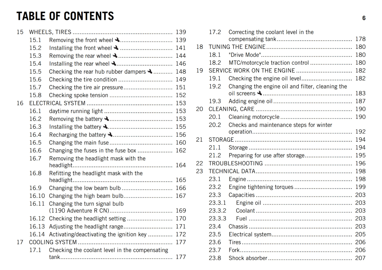 KTM 2015 - 1190 ADVENTURE R - OWNERS MANUAL USER GUIDE