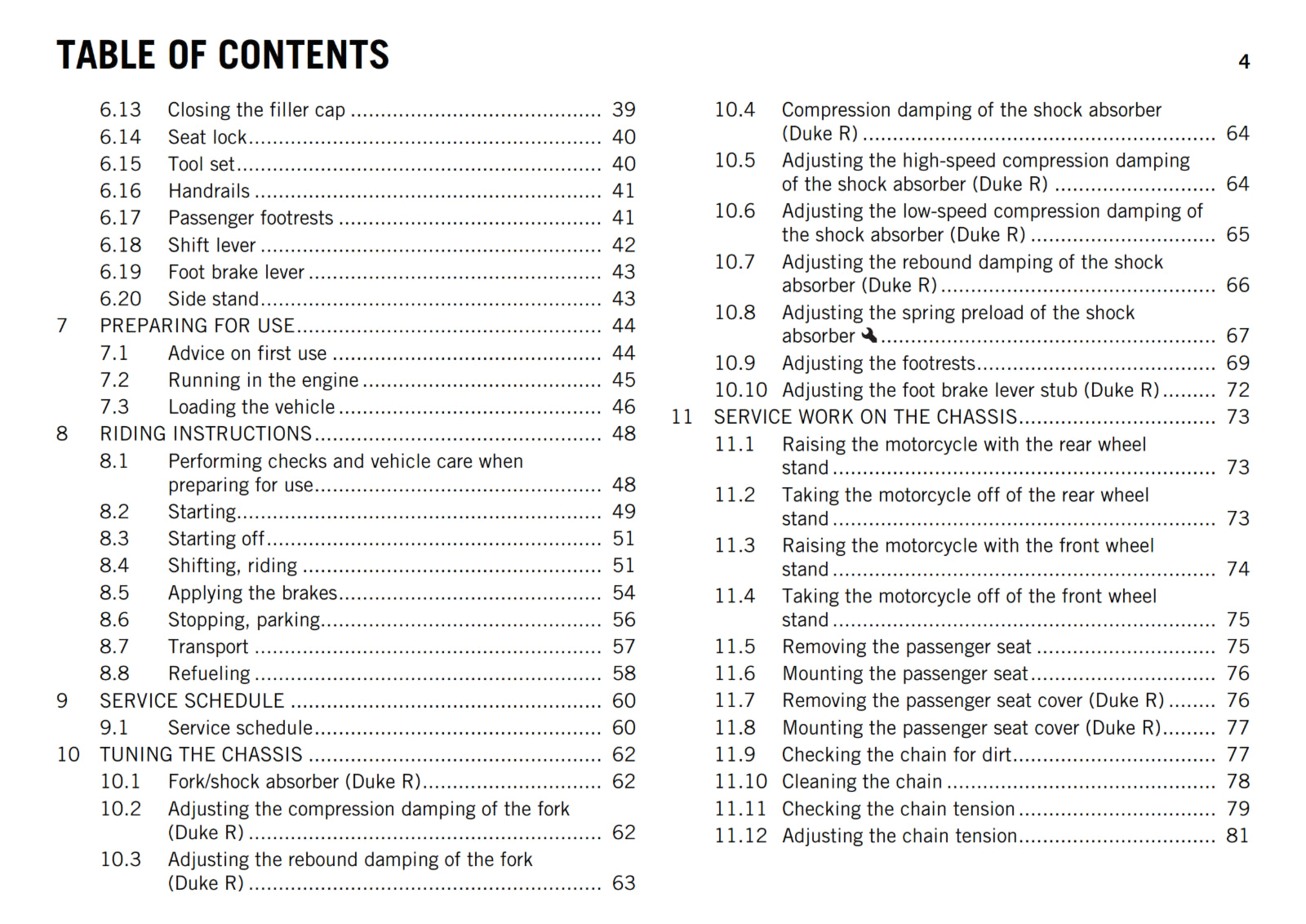 KTM 2015 - 690 DUKE R - OWNERS MANUAL USER GUIDE