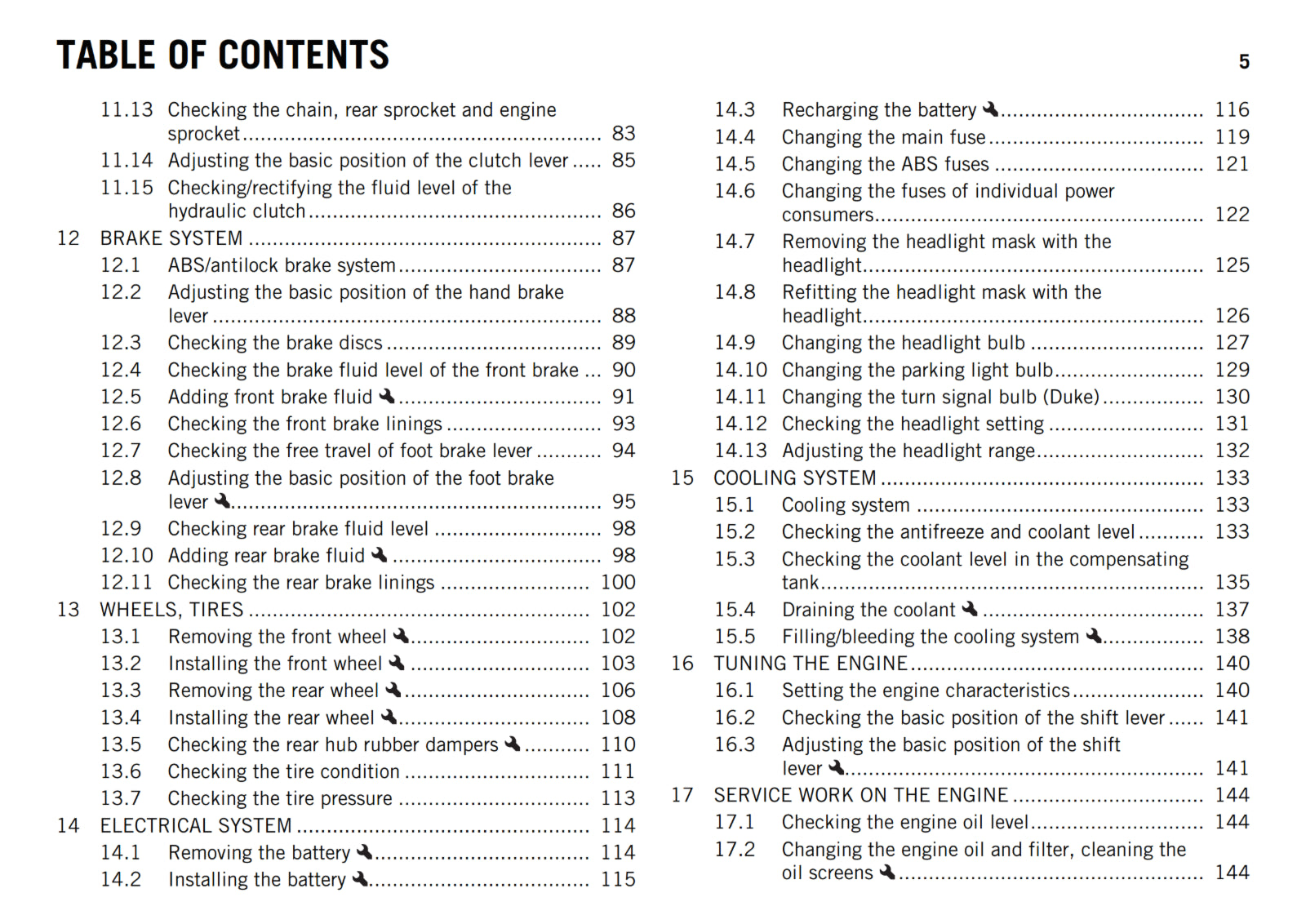 KTM 2015 - 690 DUKE R - OWNERS MANUAL USER GUIDE
