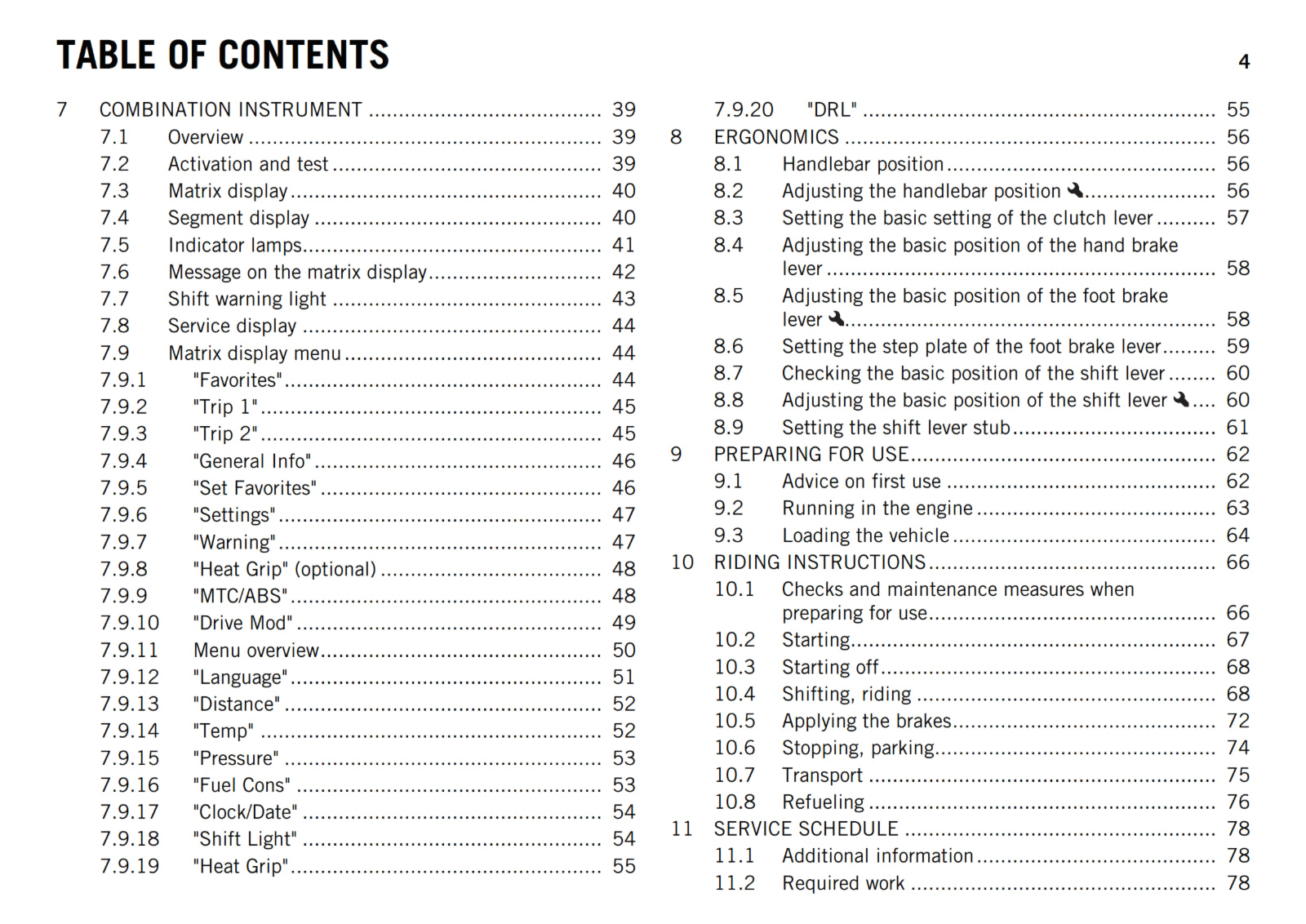 KTM 2015 - 1290 SUPER DUKE R - OWNERS MANUAL USER GUIDE