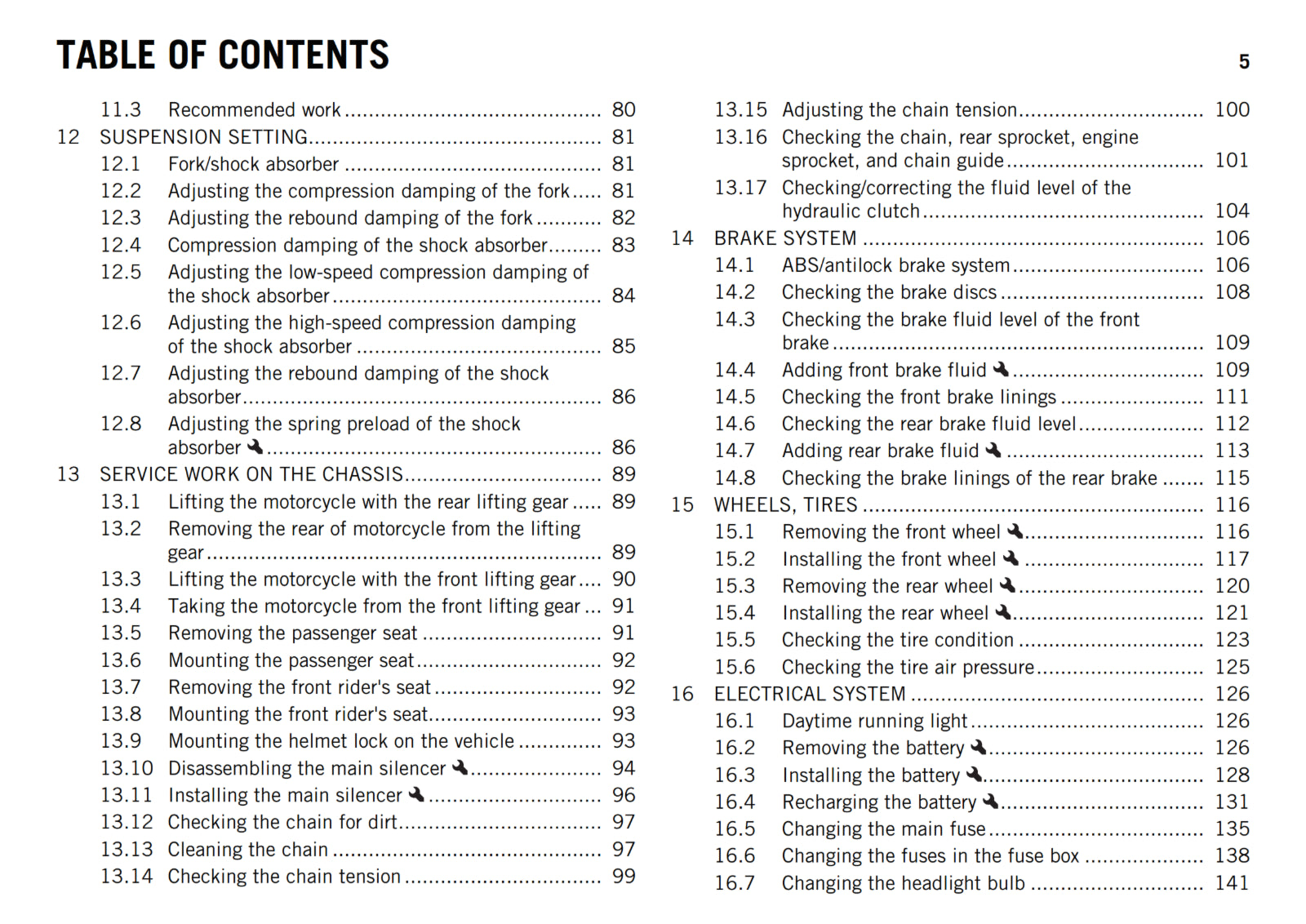 KTM 2015 - 1290 SUPER DUKE R - OWNERS MANUAL USER GUIDE