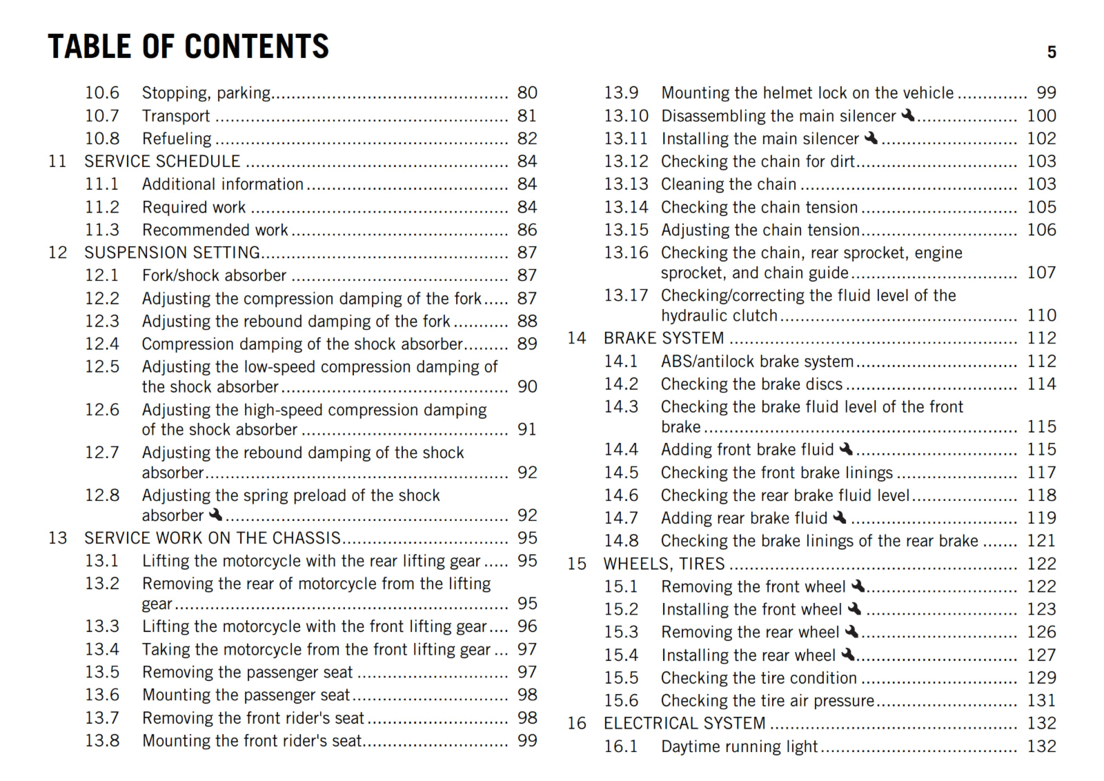 KTM 2015 - 1290 SUPER DUKE R US - OWNERS MANUAL USER GUIDE