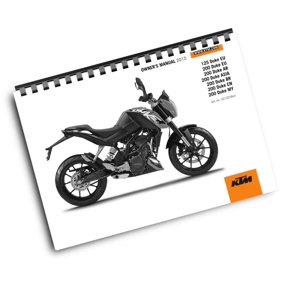 KTM 2015 - 125 200 DUKE - OWNERS MANUAL USER GUIDE