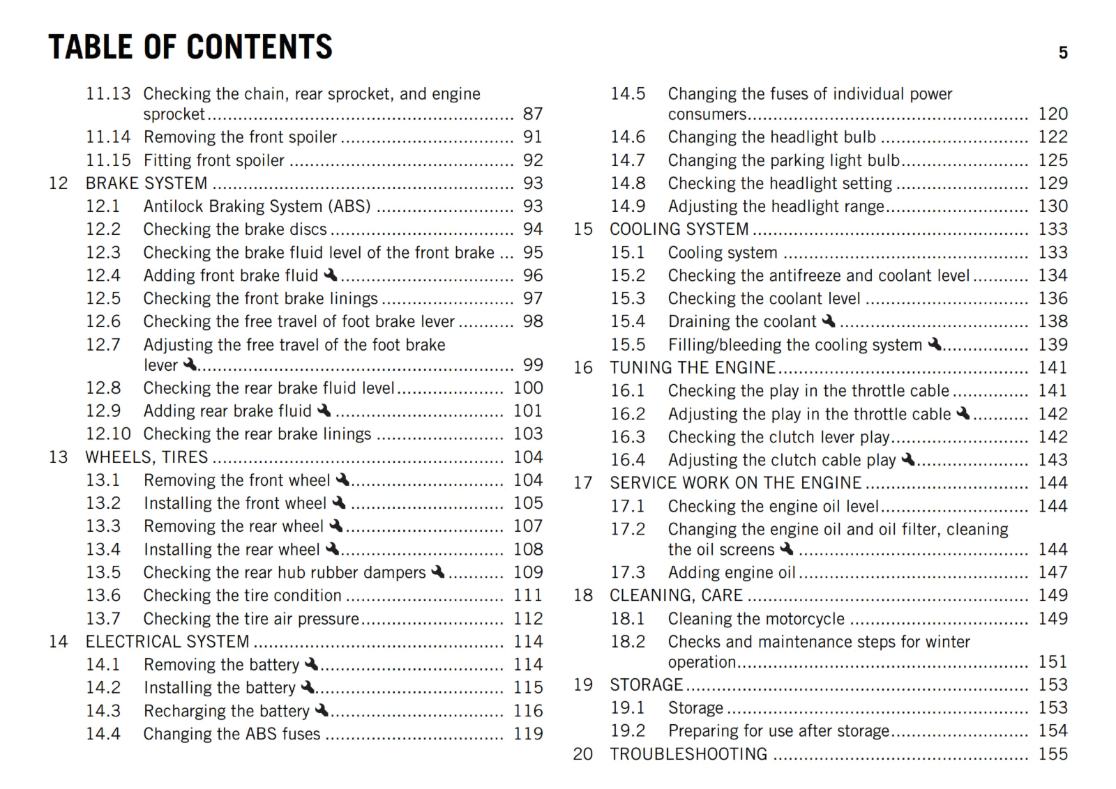 KTM 2015 - 250 DUKE - OWNERS MANUAL USER GUIDE
