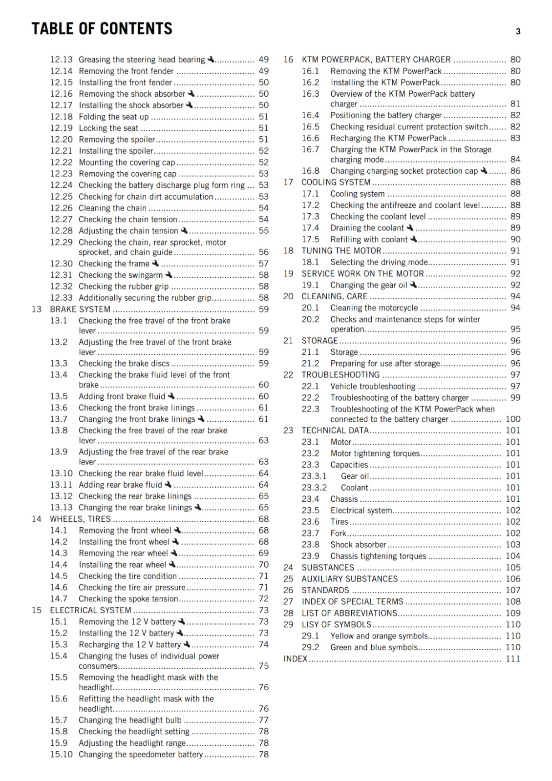 KTM 2015 - FREERIDE E-SM EU - OWNERS MANUAL USER GUIDE