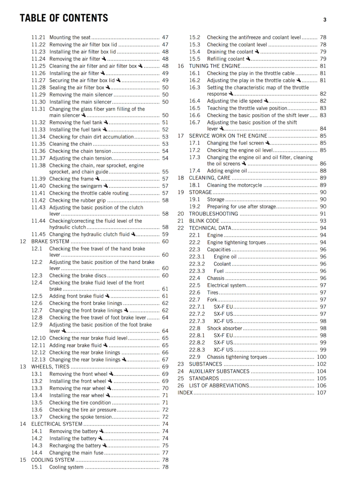 KTM 2016 - 450 SX-F XC-F - OWNERS MANUAL USER GUIDE