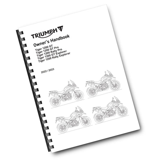 2022 2023 TRIUMPH OWNERS HANDBOOK - TIGER 1200 GT RALLY EXPLORER PRO