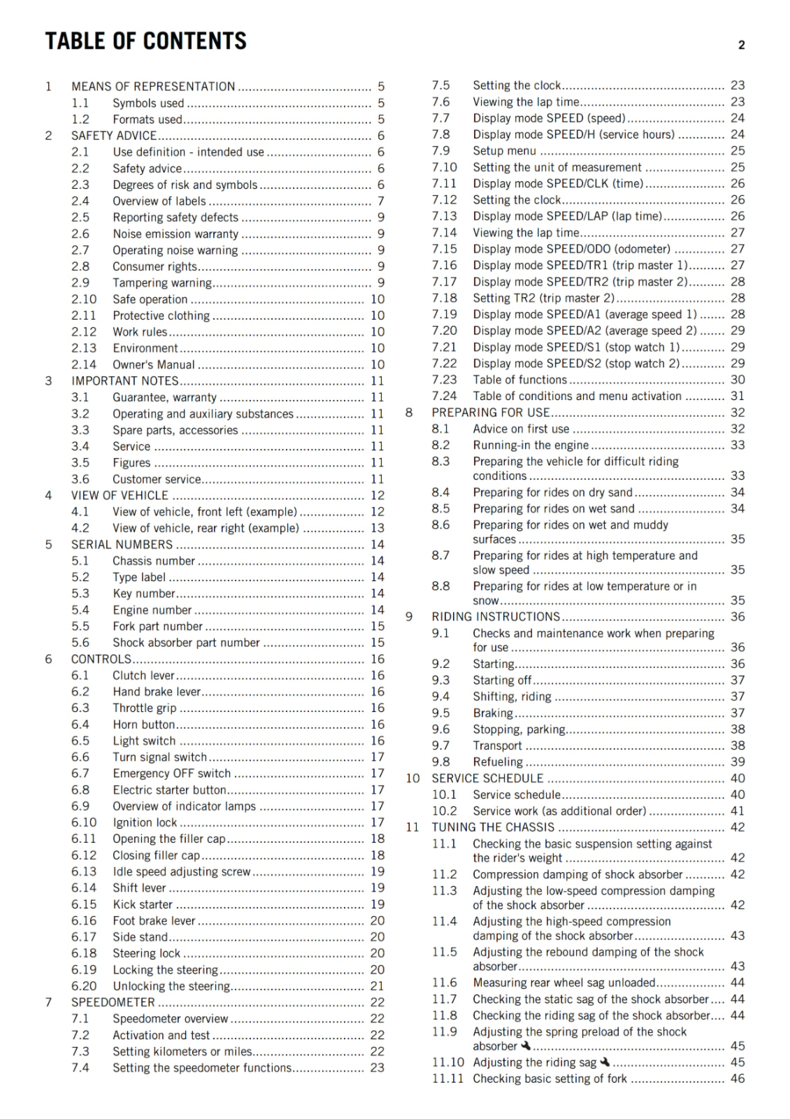 KTM 2016 - 500 EXC SIX DAYS US - OWNERS MANUAL USER GUIDE