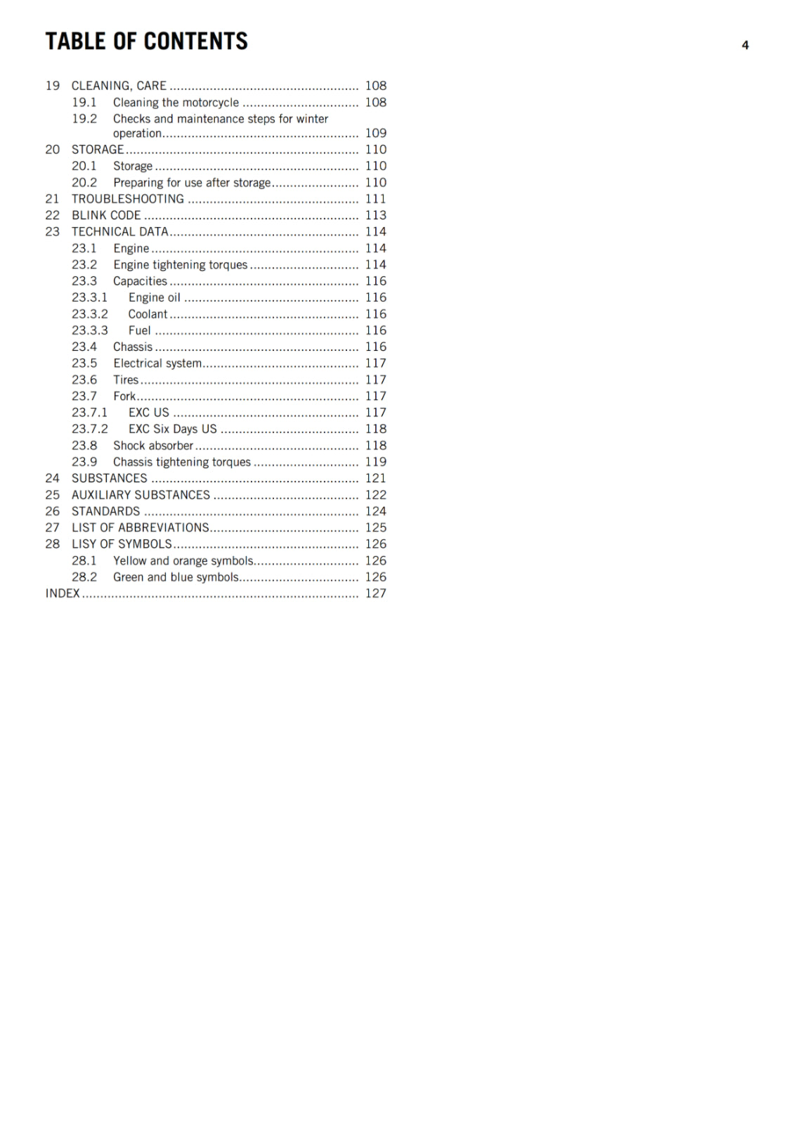 KTM 2016 - 500 EXC SIX DAYS US - OWNERS MANUAL USER GUIDE