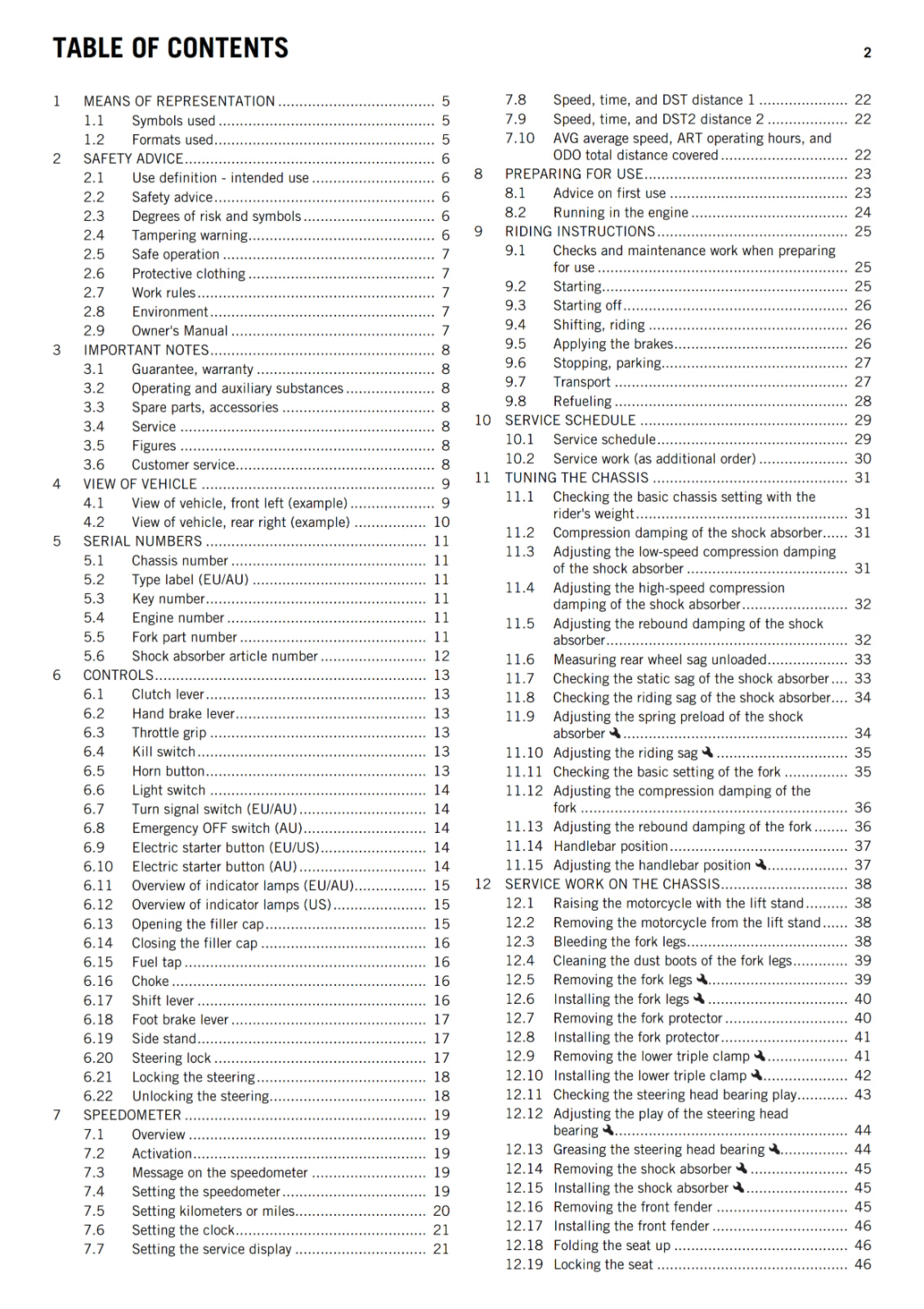KTM 2016 - FREERIDE 250 R - OWNERS MANUAL USER GUIDE