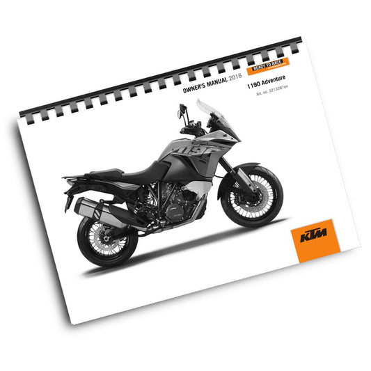 KTM 2016 - 1190 ADVENTURE - OWNERS MANUAL USER GUIDE