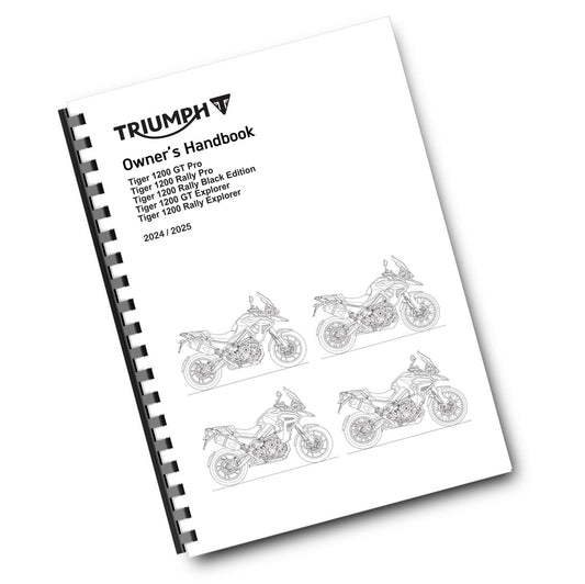 2024 2025 TRIUMPH OWNERS HANDBOOK - TIGER 1200 RALLY BLACK EDITION GT PRO