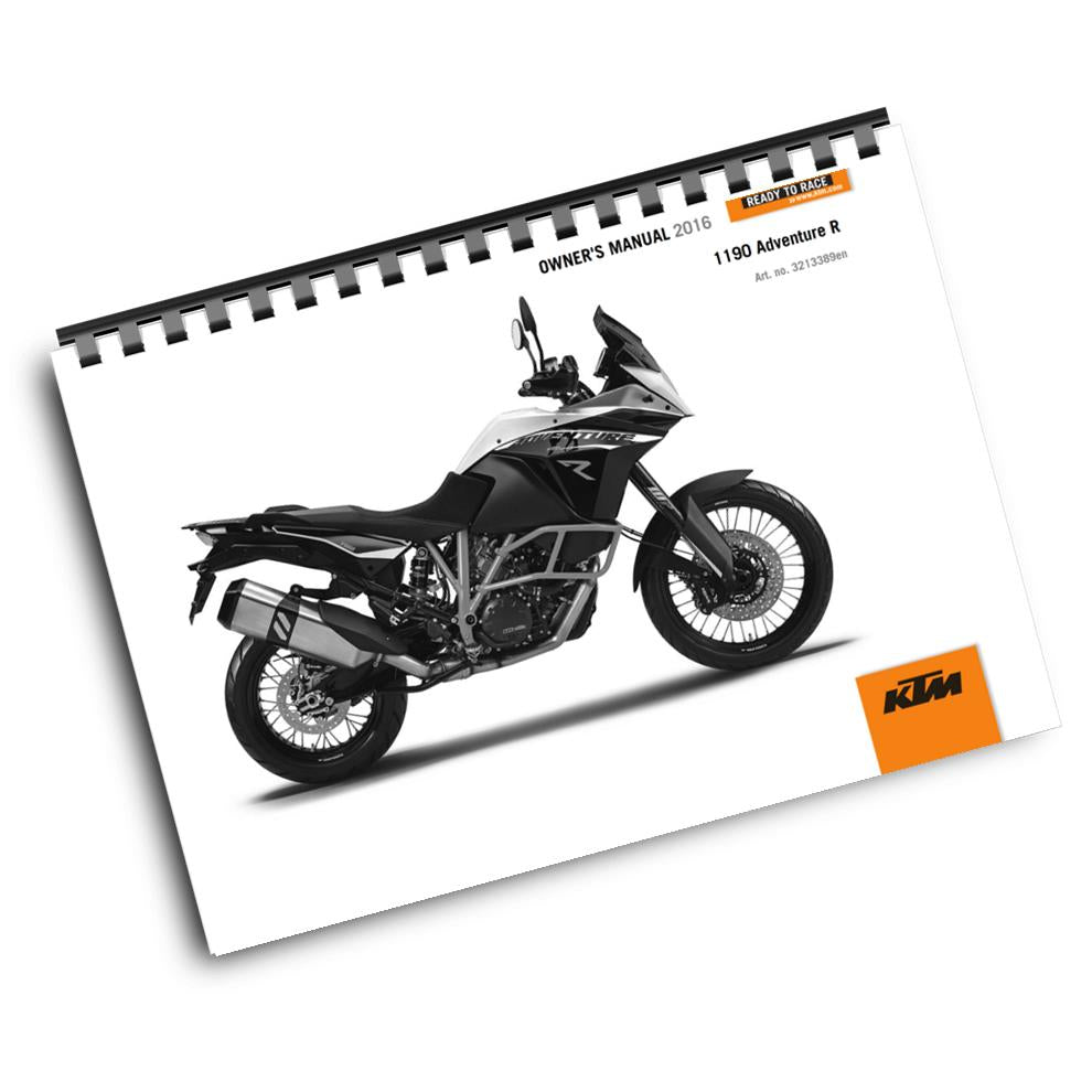 KTM 2016 - 1190 ADVENTURE R - OWNERS MANUAL USER GUIDE