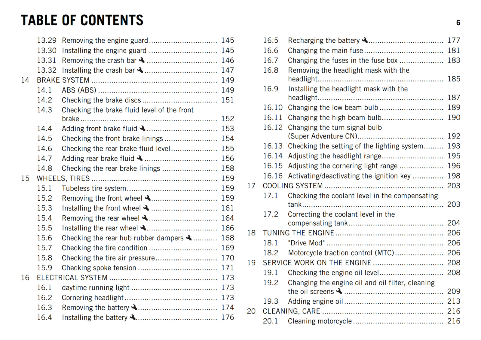KTM 2016 - 1290 SUPER ADVENTURE - OWNERS MANUAL USER GUIDE