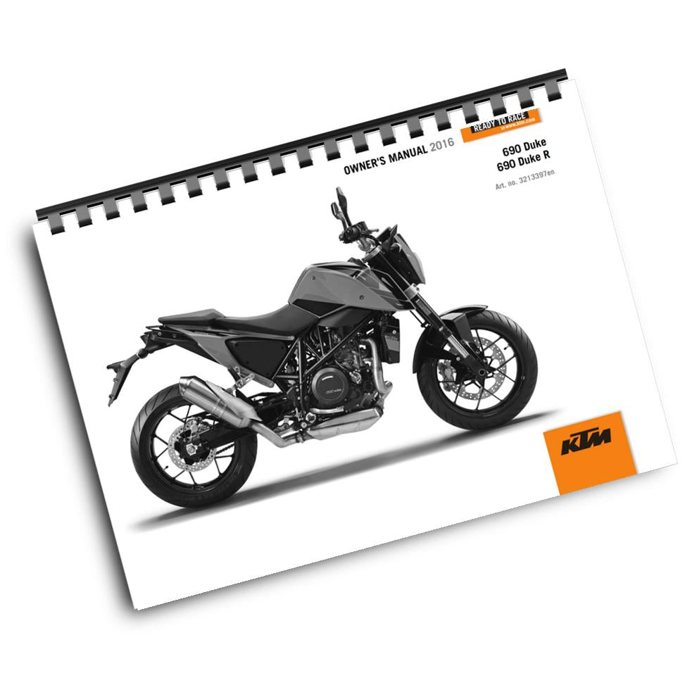 KTM 2016 - 690 DUKE R - OWNERS MANUAL USER GUIDE