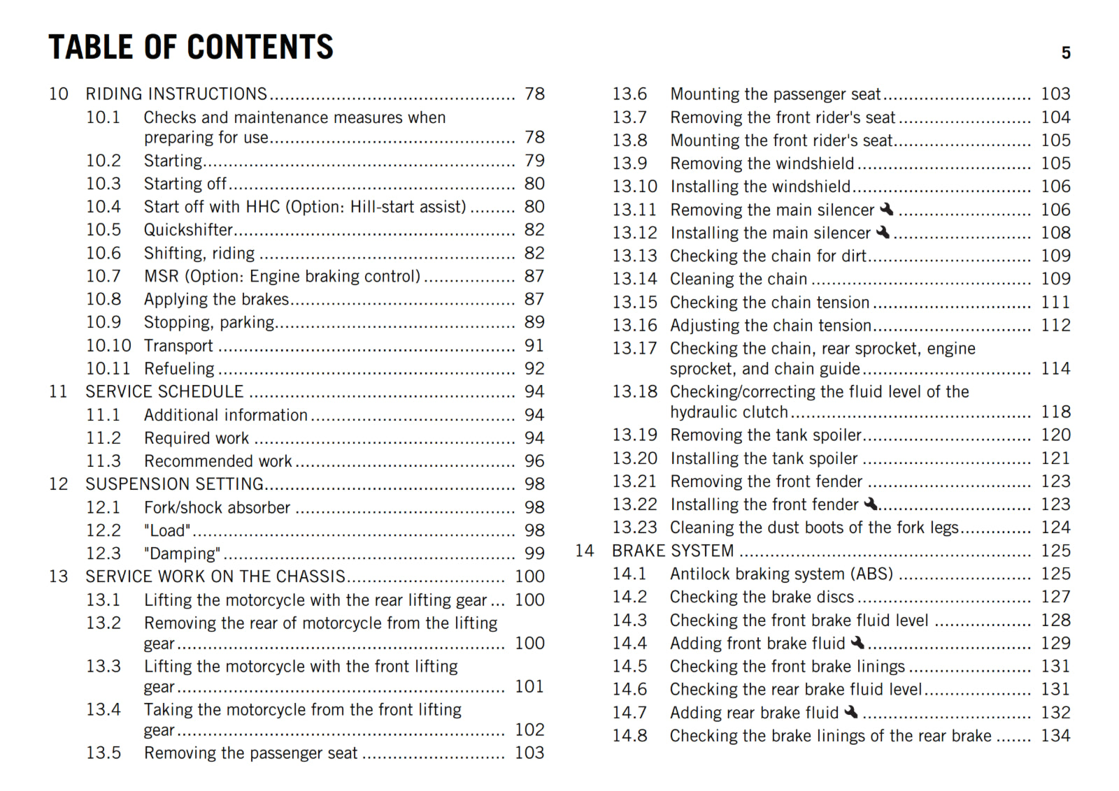 KTM 2016 - 1290 SUPER DUKE GT - OWNERS MANUAL USER GUIDE