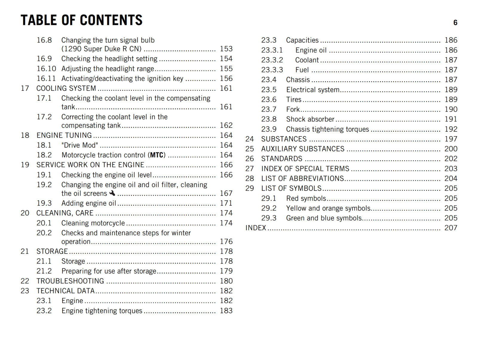 KTM 2016 - 1290 SUPER DUKE R - OWNERS MANUAL USER GUIDE