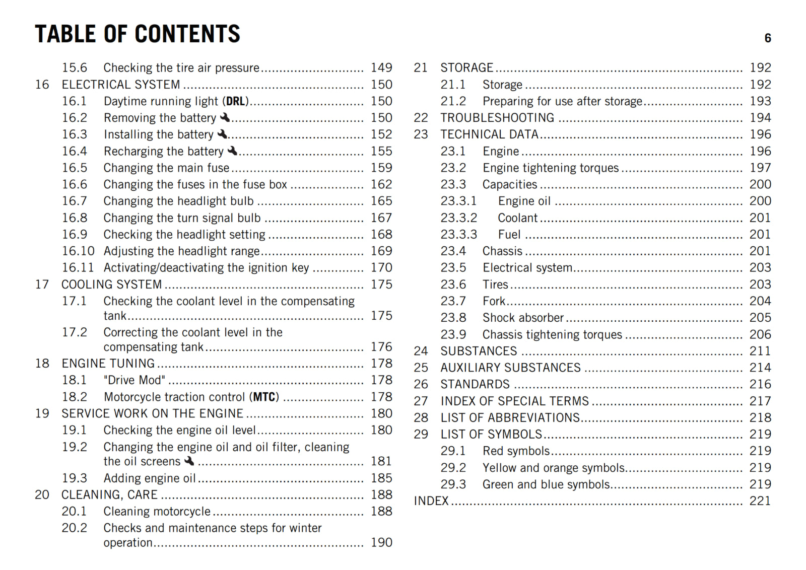 KTM 2016 - 1290 SUPER DUKE R US - OWNERS MANUAL USER GUIDE