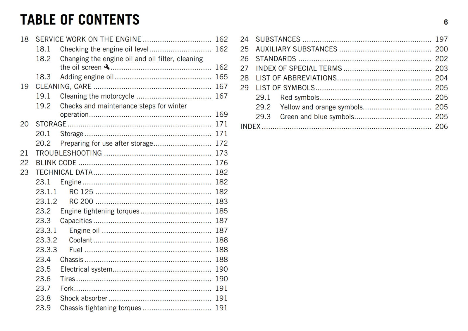 KTM 2016 - RC 125 200 - OWNERS MANUAL USER GUIDE