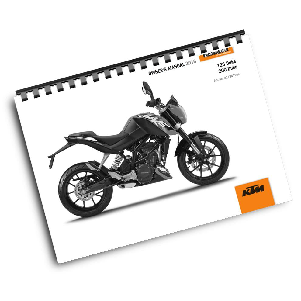 KTM 2016 - 125 200 DUKE - OWNERS MANUAL USER GUIDE