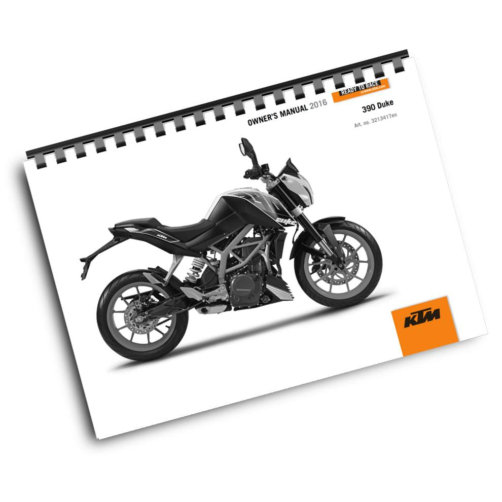 KTM 2016 - 390 DUKE US - OWNERS MANUAL USER GUIDE