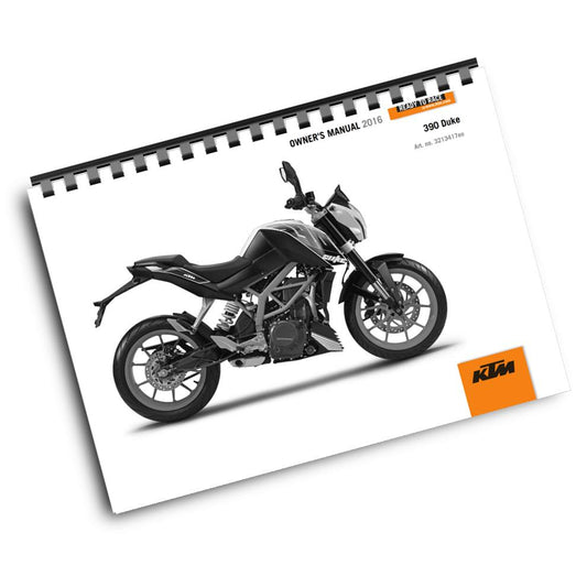 KTM 2016 - 390 DUKE US - OWNERS MANUAL USER GUIDE
