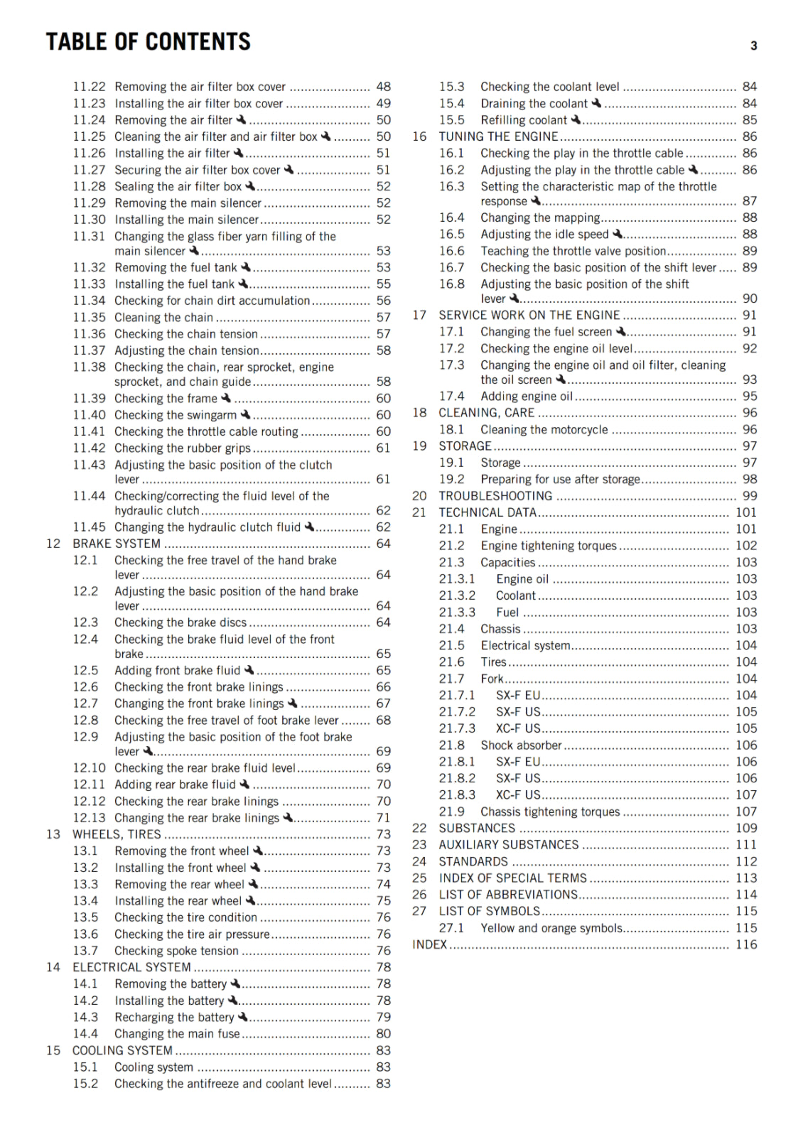 KTM 2017 - 350 SX-F XC-F - OWNERS MANUAL USER GUIDE