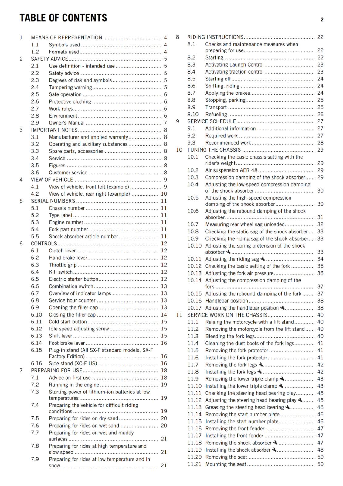 KTM 2017 - 450 XC-F SX-F FACTORY EDITION - OWNERS MANUAL USER GUIDE