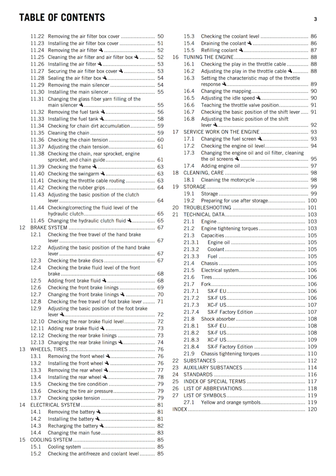 KTM 2017 - 450 XC-F SX-F FACTORY EDITION - OWNERS MANUAL USER GUIDE