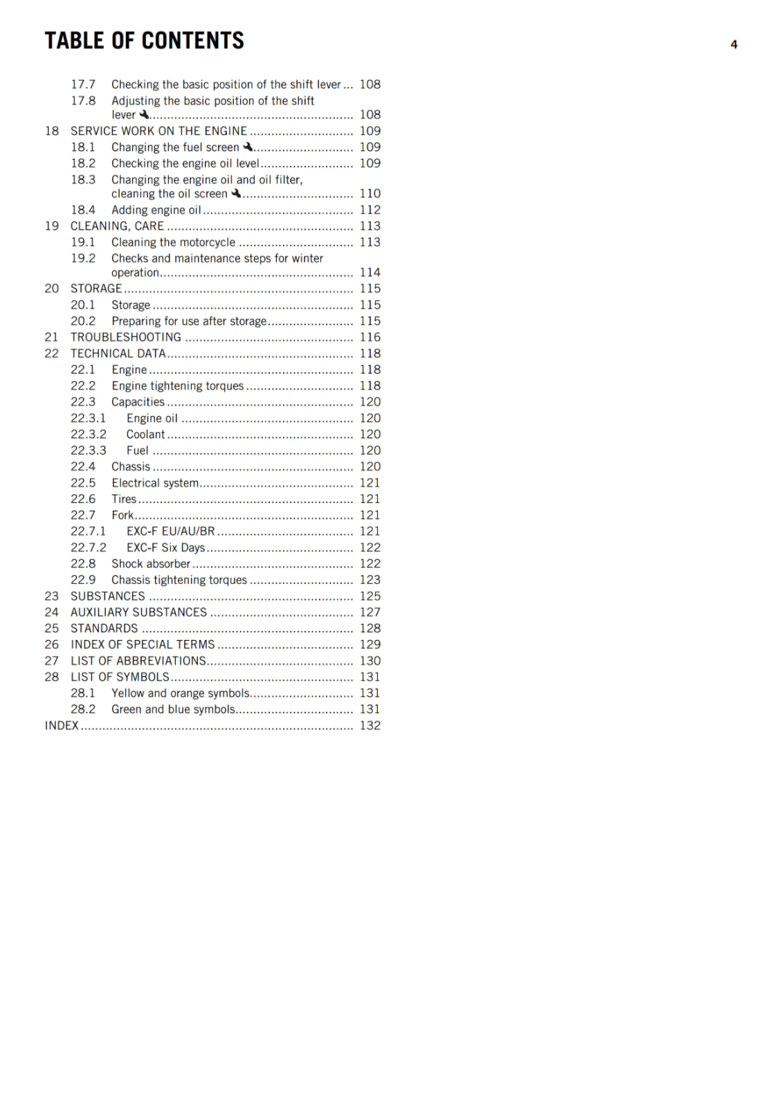 KTM 2017 - 250 EXC-F - OWNERS MANUAL USER GUIDE