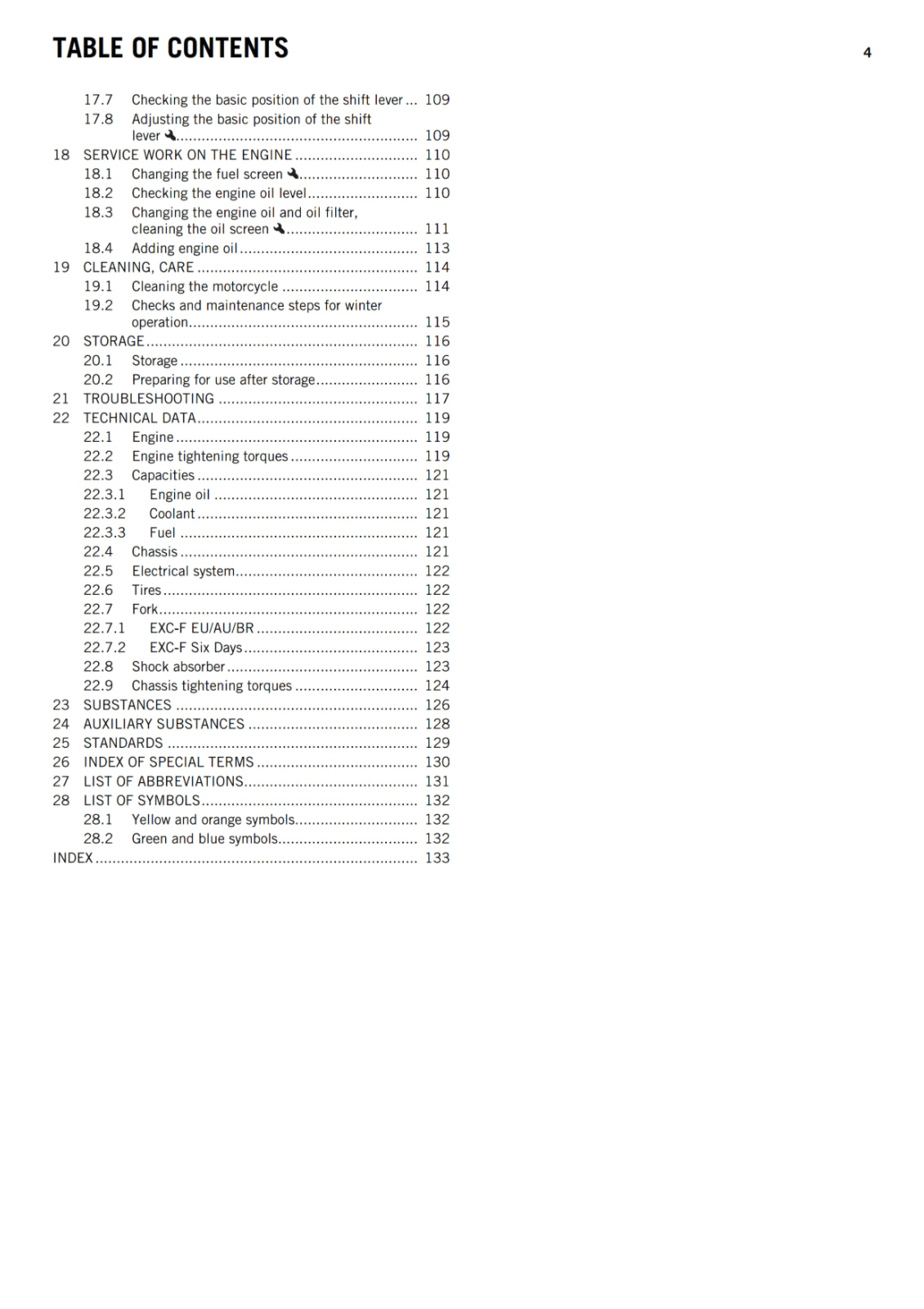 KTM 2017 - 350 EXC-F - OWNERS MANUAL USER GUIDE