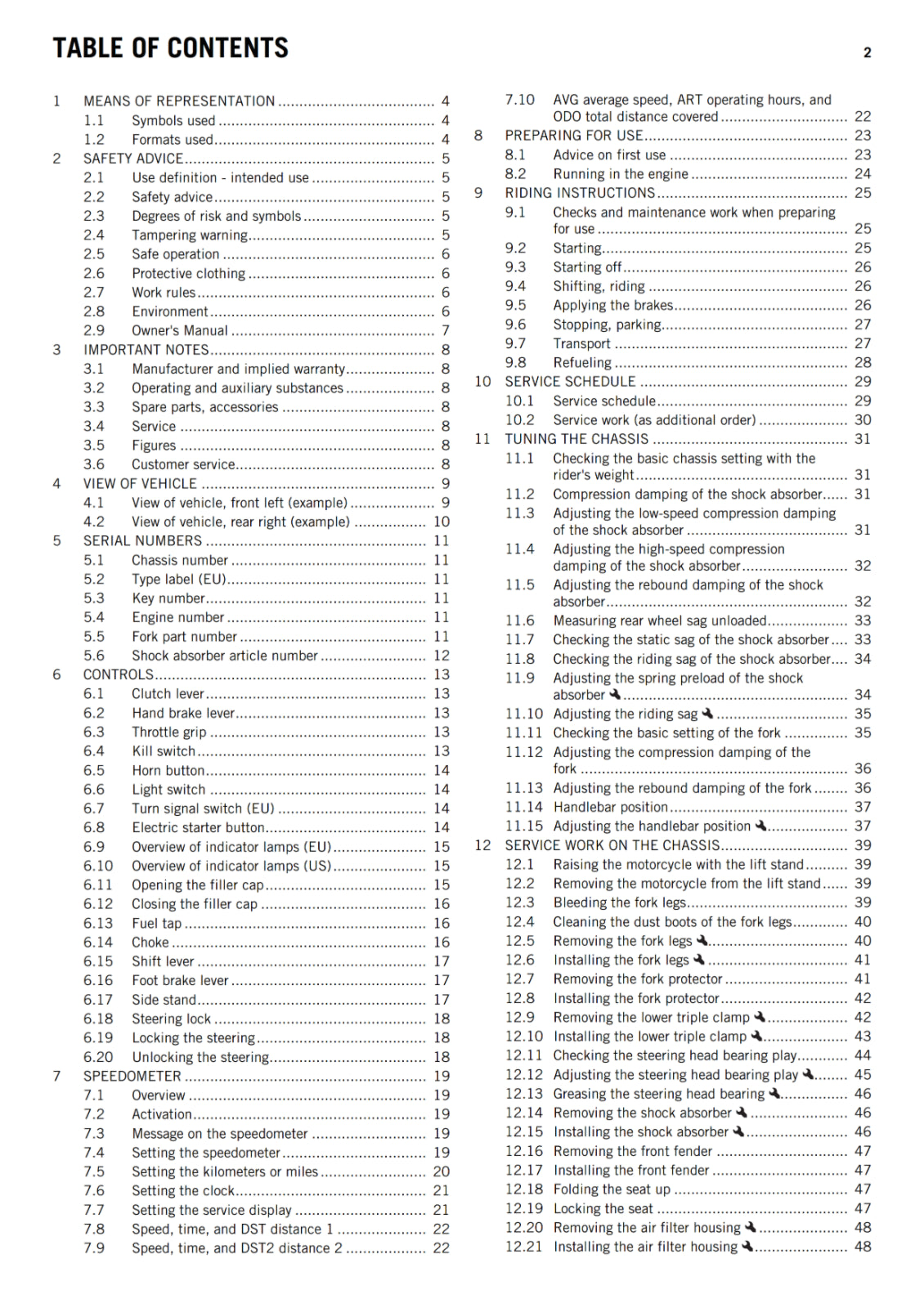 KTM 2017 - FREERIDE 250 R - OWNERS MANUAL USER GUIDE