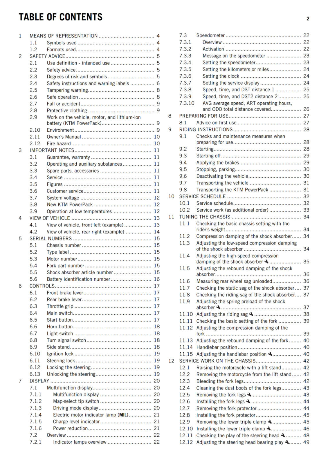 KTM 2017 - FREERIDE E-XC - OWNERS MANUAL USER GUIDE