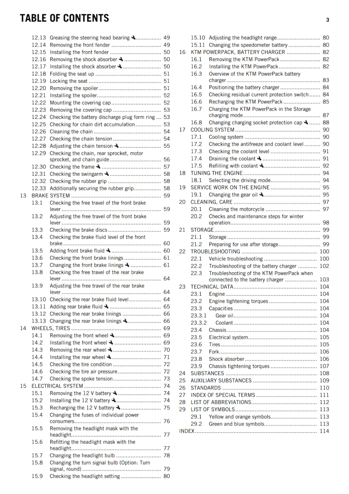 KTM 2017 - FREERIDE E-XC - OWNERS MANUAL USER GUIDE