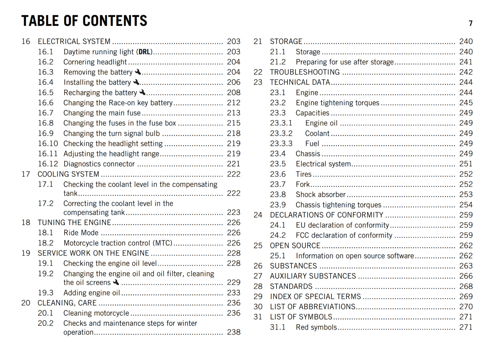 KTM 2017 - 1290 SUPER ADVENTURE R US - OWNERS MANUAL USER GUIDE