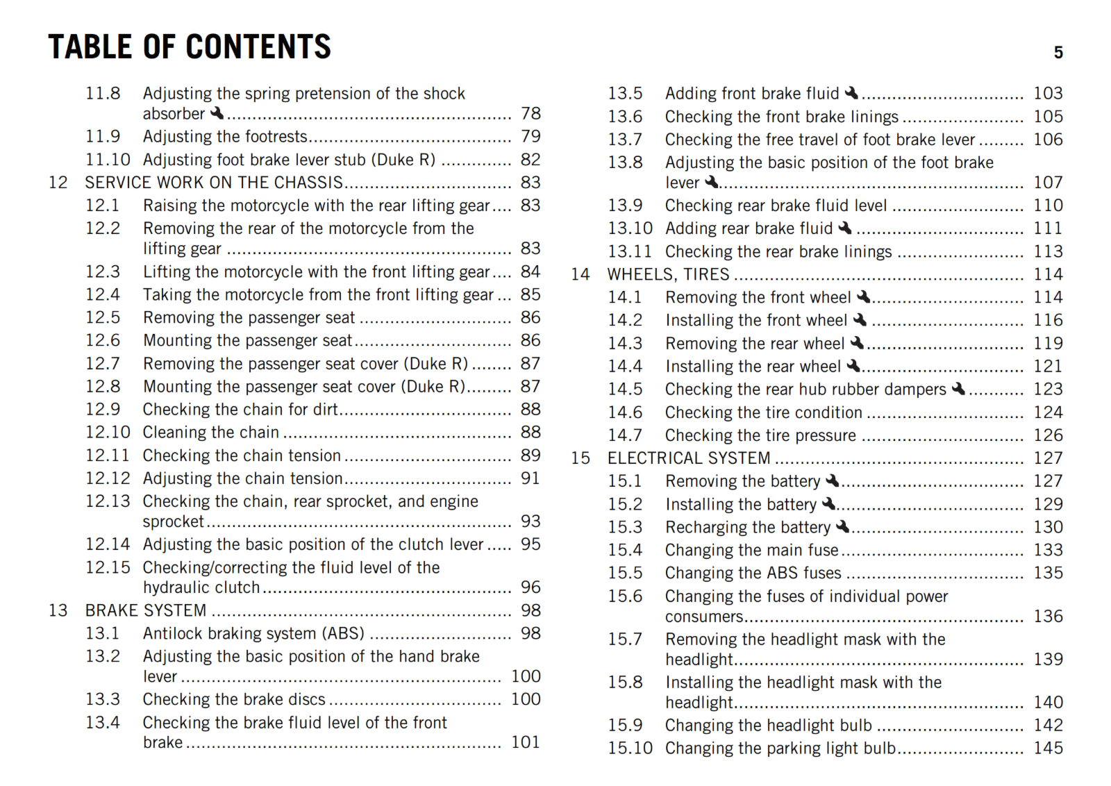 KTM 2017 - 690 DUKE R - OWNERS MANUAL USER GUIDE