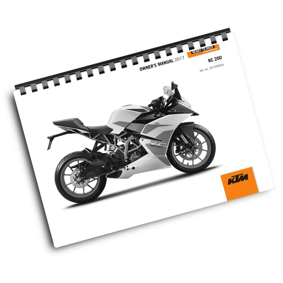 KTM 2017 - RC 200 - OWNERS MANUAL USER GUIDE