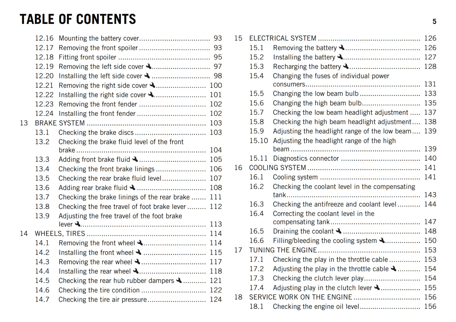 KTM 2017 - RC 200 - OWNERS MANUAL USER GUIDE