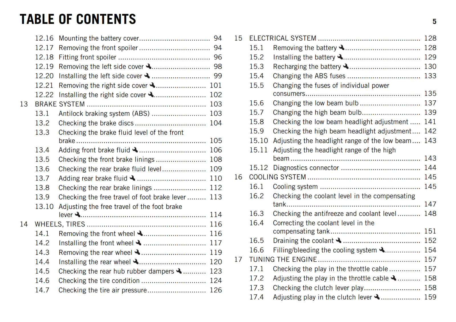 KTM 2017 - RC 250 - OWNERS MANUAL USER GUIDE