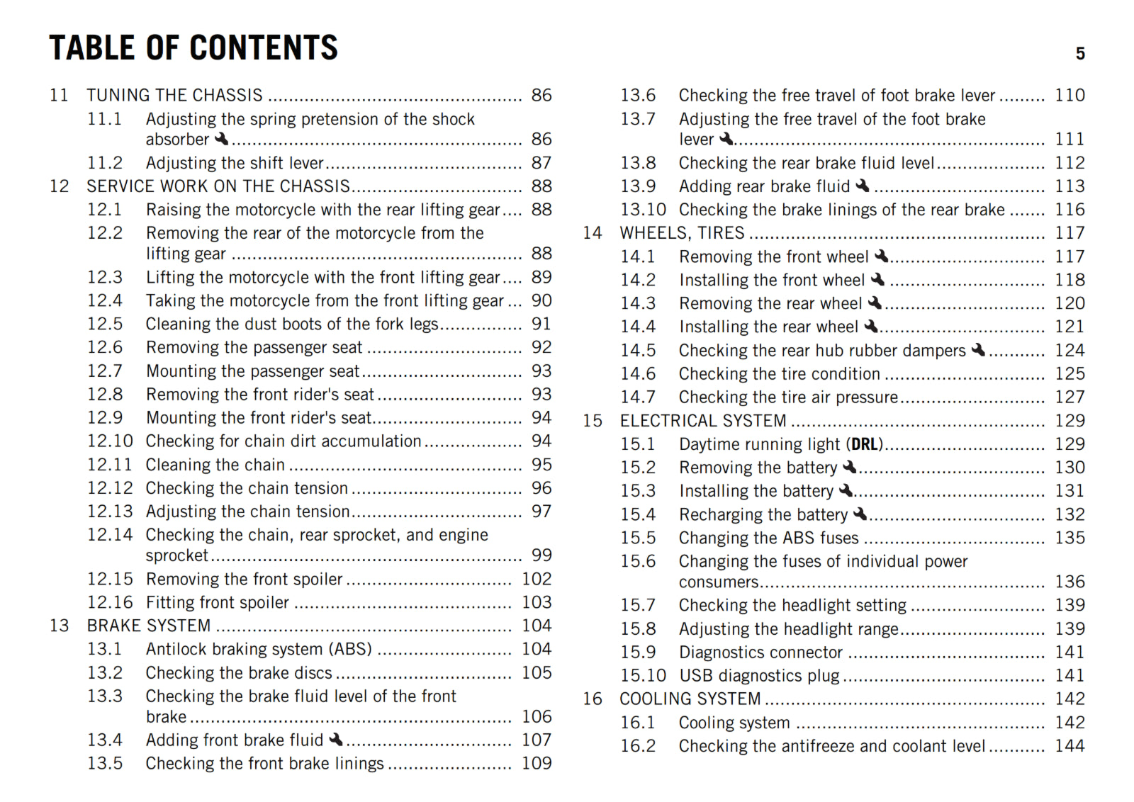 KTM 2017 - 125 DUKE - OWNERS MANUAL USER GUIDE