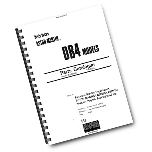 ASTON MARTIN DB4 PARTS MANUAL CATALOGUE