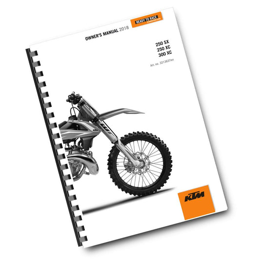 KTM 2018 - 250 300 SX XC - OWNERS MANUAL USER GUIDE