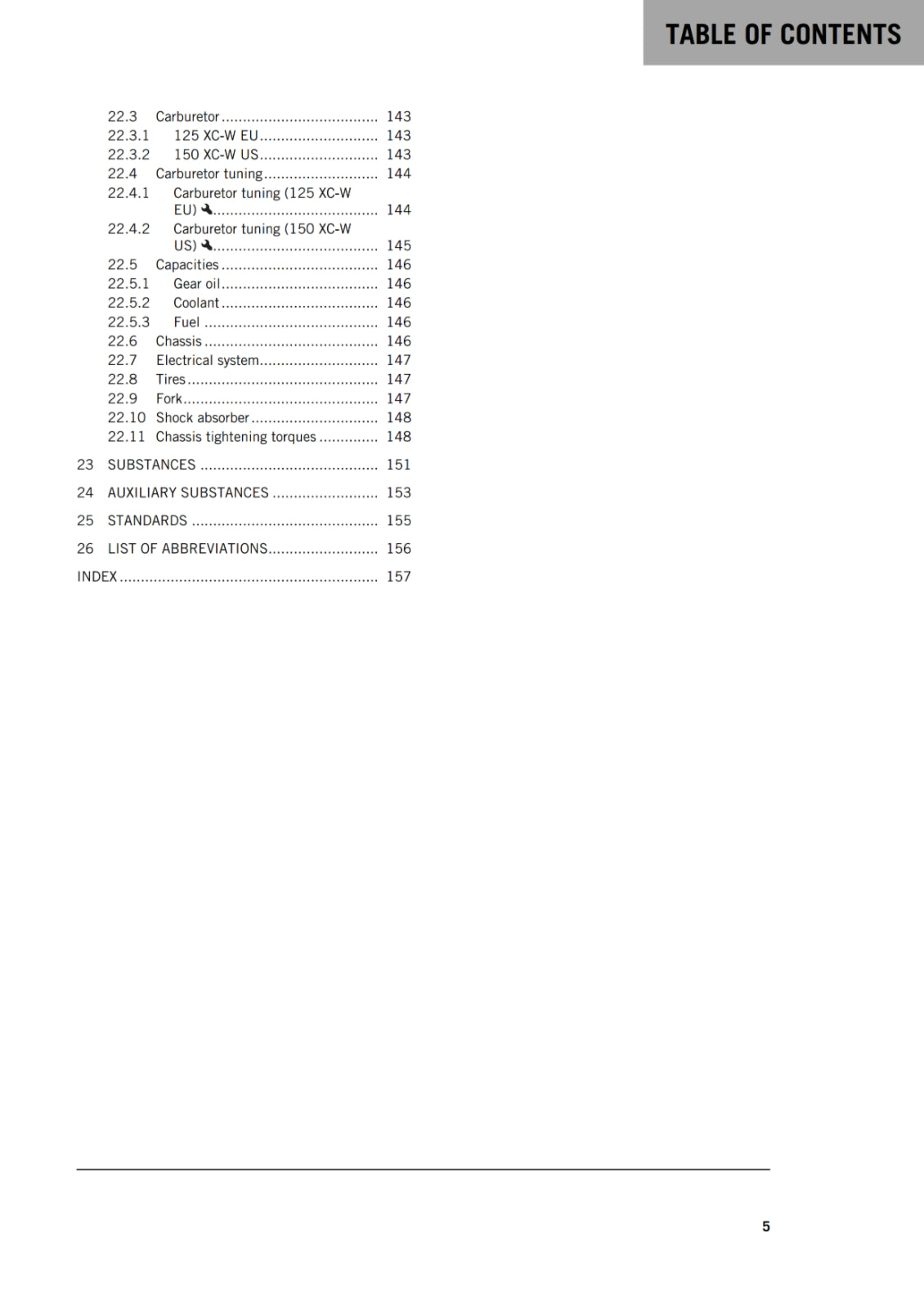 KTM 2018 - 125 150 XC-W - OWNERS MANUAL USER GUIDE