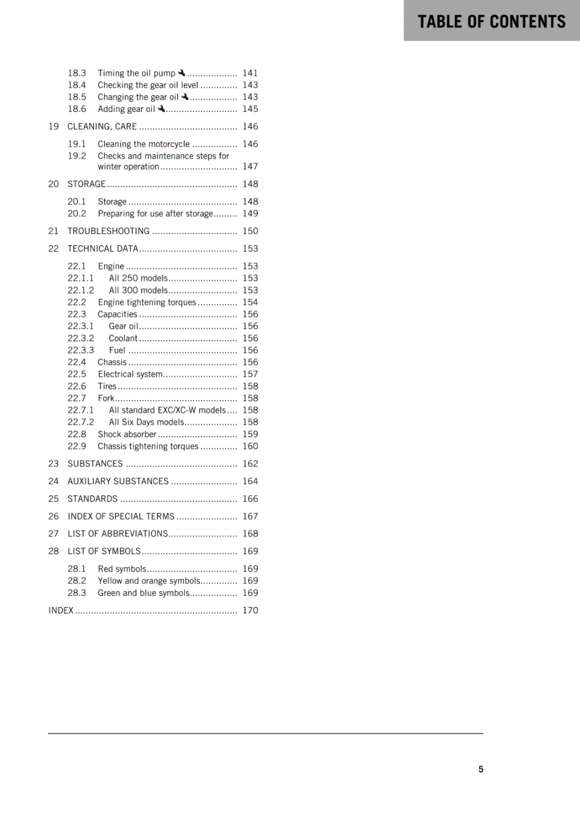 KTM 2018 - 250 300 EXC SIX DAYS XC-W TPI - OWNERS MANUAL USER GUIDE