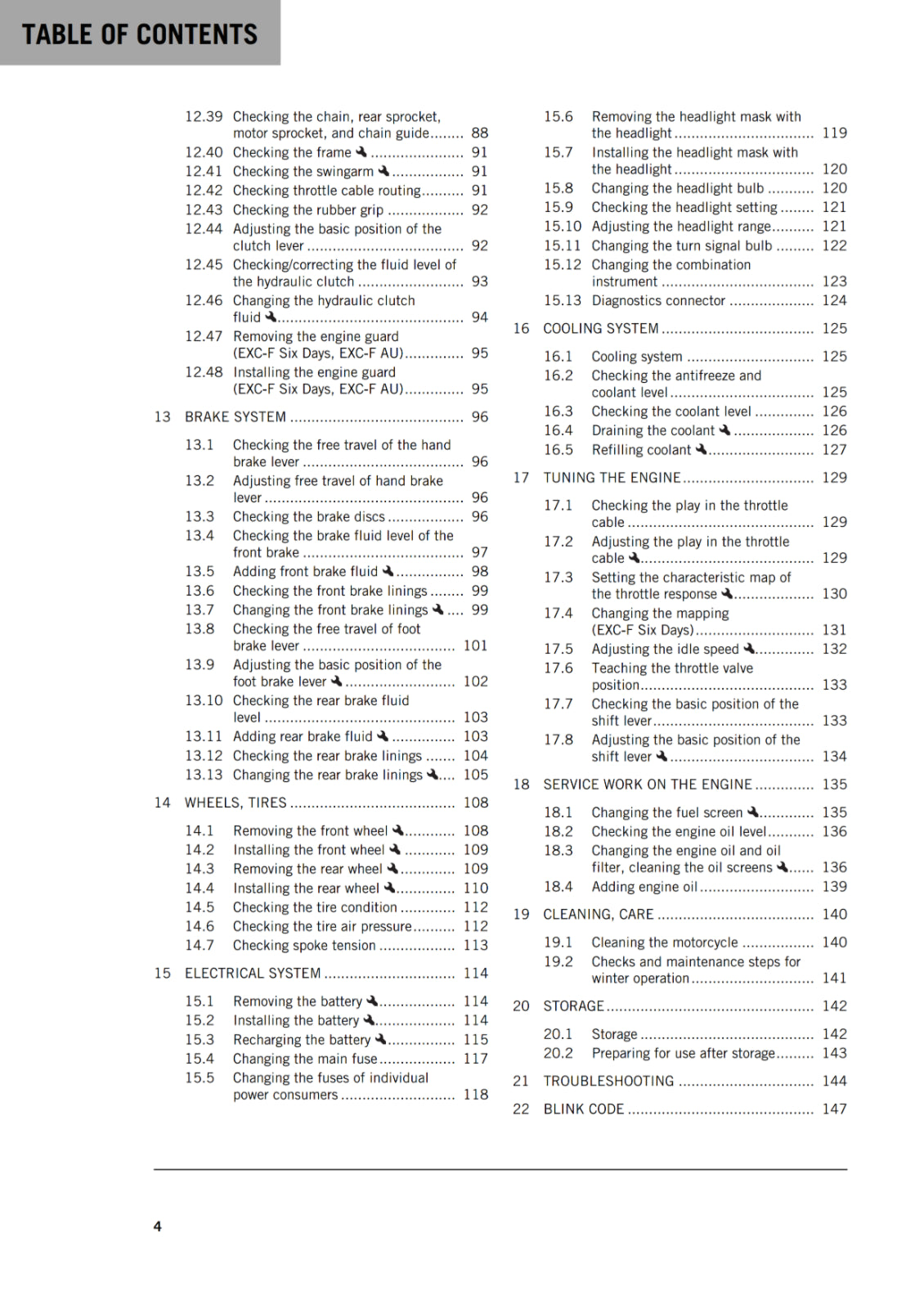 KTM 2018 - 450 500 EXC-F - OWNERS MANUAL USER GUIDE