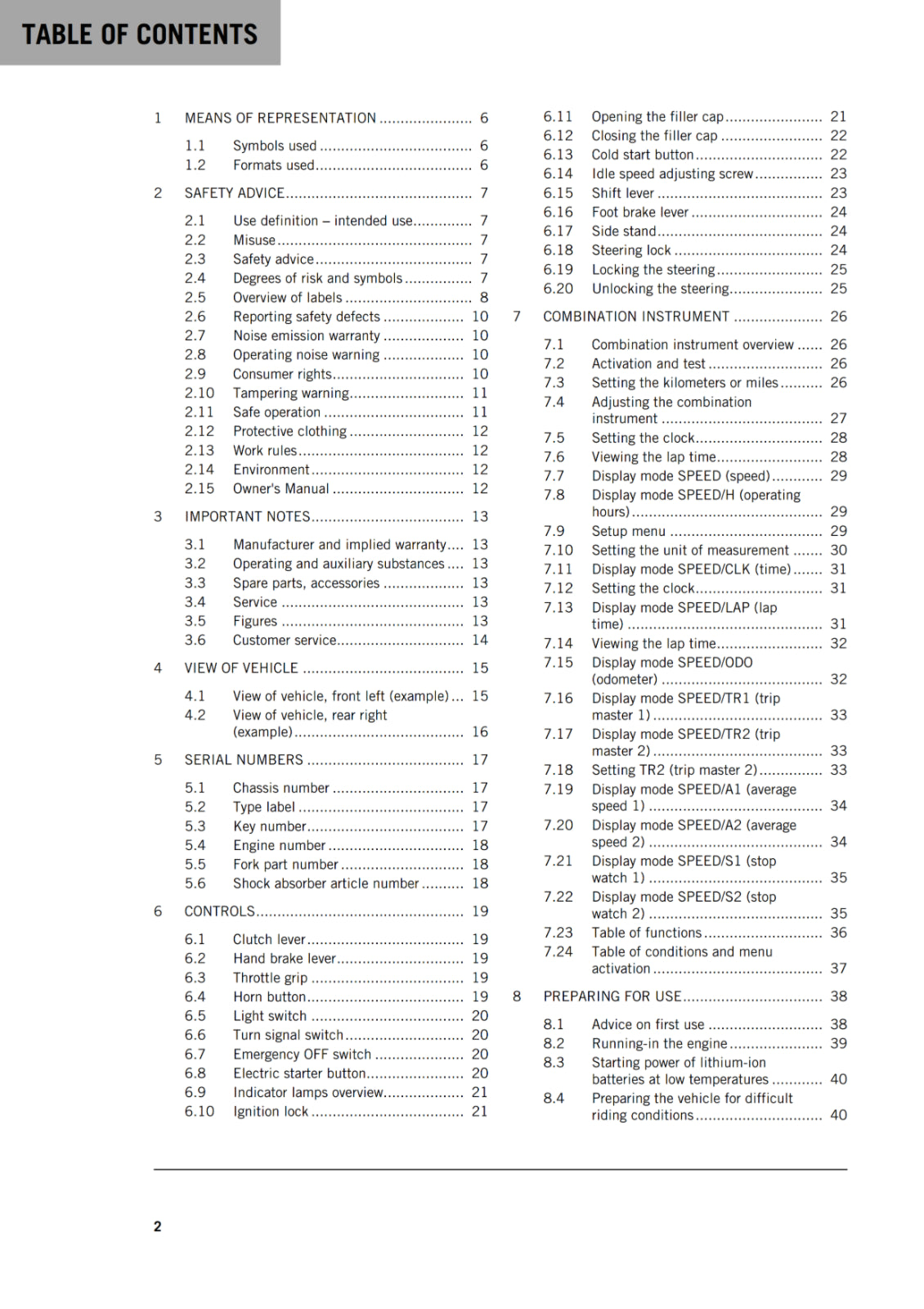 KTM 2018 - 450 500 EXC-F US - OWNERS MANUAL USER GUIDE