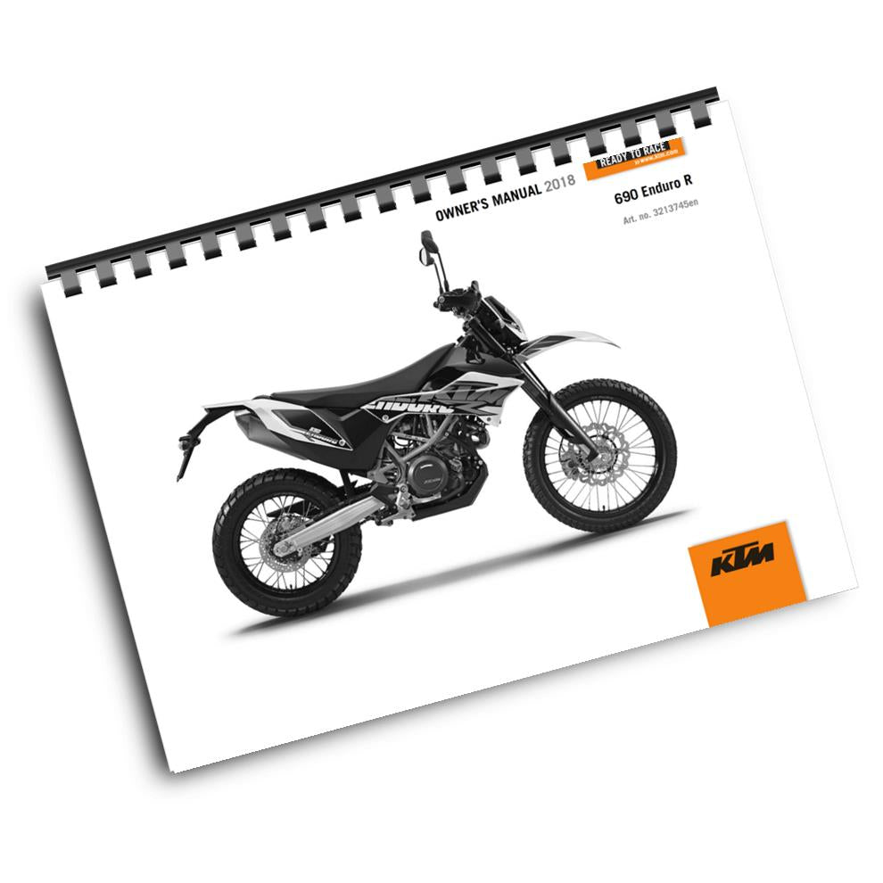 KTM 2018 - 690 ENDURO R - OWNERS MANUAL USER GUIDE