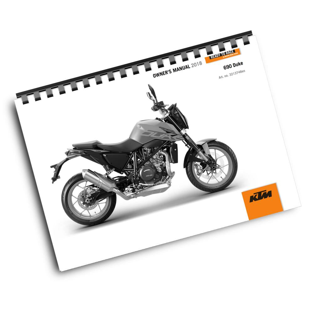 KTM 2018 - 690 DUKE US - OWNERS MANUAL USER GUIDE