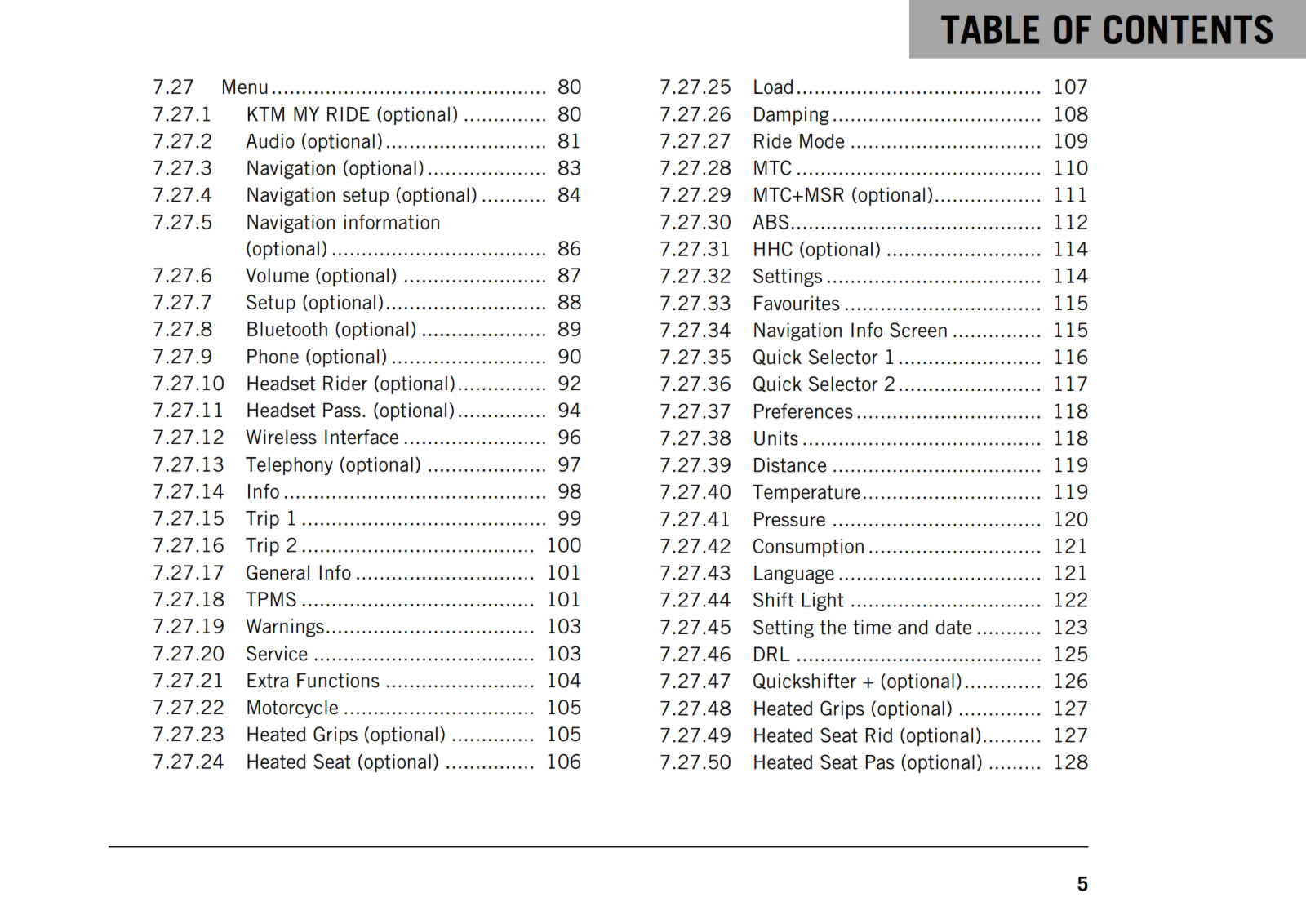 Official KTM 2018 1290 Super Adventure S Owners Manual (Digital & Physical Copy)